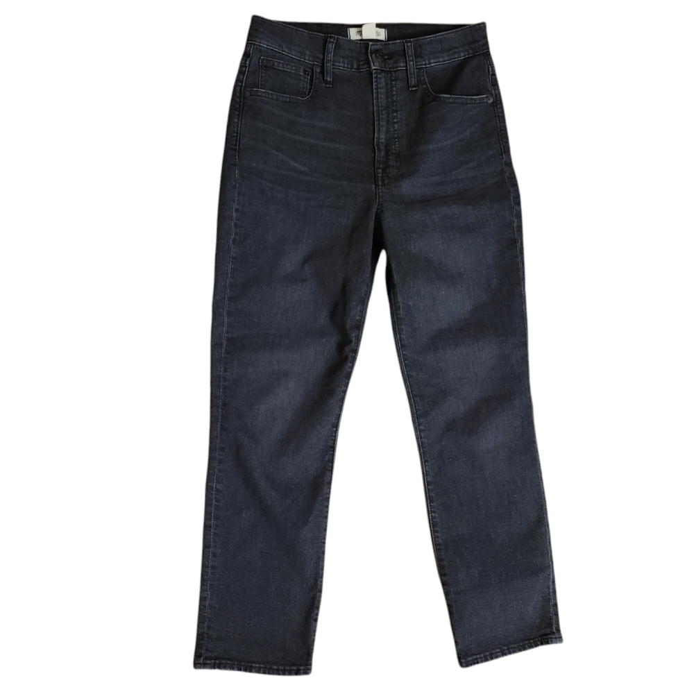 Madewell High-Rise Straight Perfect Vintage Jeans in Dark Indigo